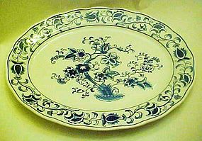 Double Phoenix blue and white  Ming Tree 12 1/2 platter