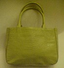 Gracious green alligator leather purse by Express