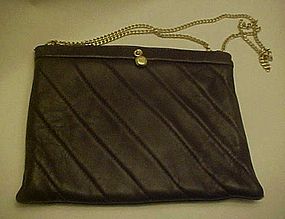 Vintage Ande brown leather  convertible clutch purse