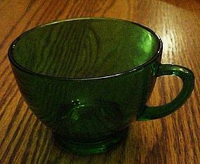 Anchor Hocking forest green punch cup
