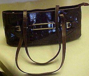 MAXX New York designer crocodile shoulder bag purse