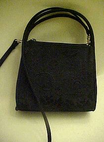 Little black bag, embroidery purse shoulder bag