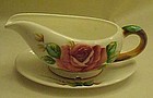Vintage gravy boat with attached under plate