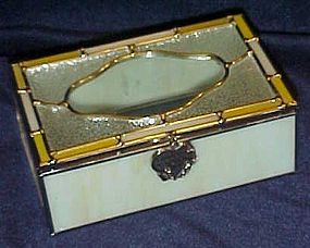 Leaded slag glass jewelry box, I said a Prayer for you