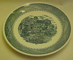 Currier and Ives dinner plate by Anchor Hocking