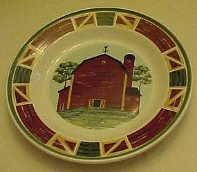 Tienshan Prairie salad plate , Red barn