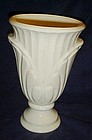 Large vintage white pottery vase 9 3/4"