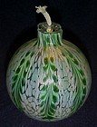 Green and white art glass candle oil diffuser