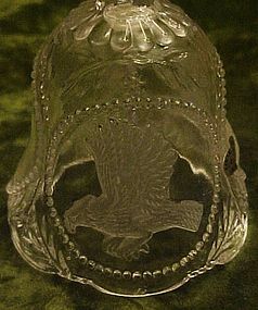 Lead crystal eagle bell with pledge of allegiance