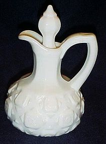 Westmoreland  glass old quilt milk glass cruet