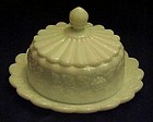 Westmoreland paneled grape milk glass  cheese dish