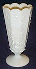 Westmoreland paneled grape milk glass footed vase