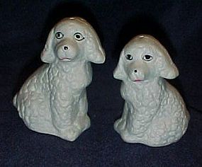 Ceramic poodles salt and pepper shakers