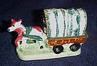 Horse and covered wagon salt and pepper shakers