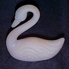 Fenton lavender satin swan figurine