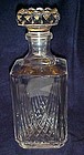Heavy lead crystal bar decanter and stopper