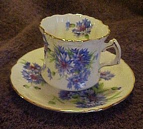 Hammersley china cornflower embossed cup and saucer