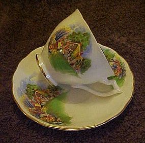 Melba bone china cup and saucer, cottage and garden