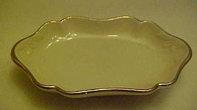 Lenox china ivory with gold trim soap dish or pin dish