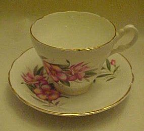 Vintage fancy bone china cup and saucer Consort England