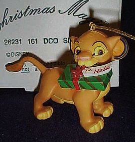 Disney Christmas Magic Simba with gift ornament MIB