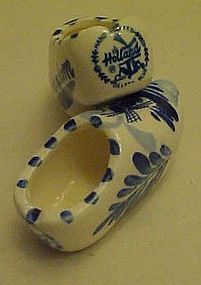 Souvenir blue delft china shoes from Holland