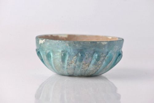 ROMAN GLASS RIBBED BOWL