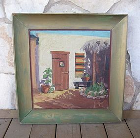 Listed California Artist 1930's Southwestern Painting