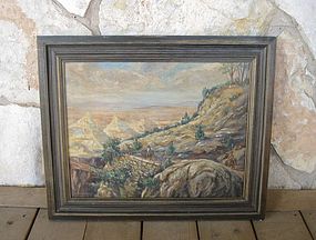 Listed Artist Gladys Weaver Long 1940 Western Painting