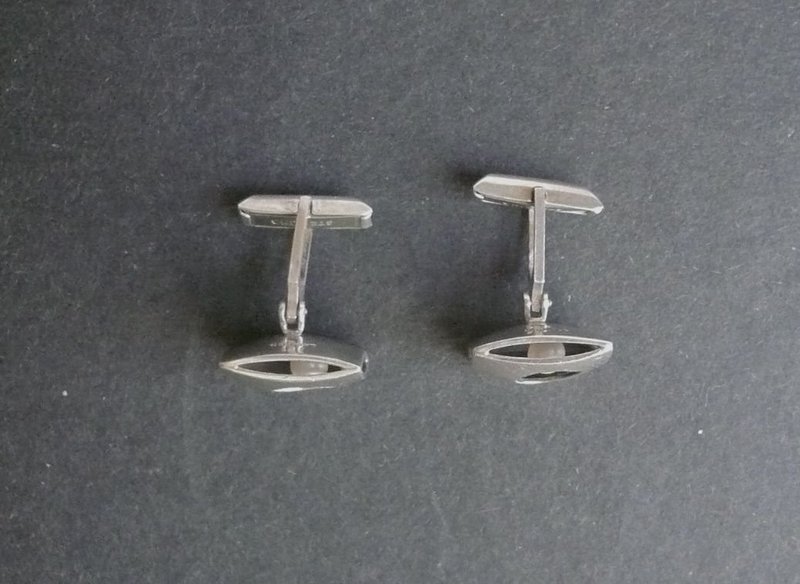 Modernist Sterling Pearl Cuff Links Jean Lasnier Studio