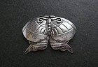 William Spratling Silver Moth Brooch Pre Eagle 2 5/8" Mexico