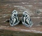 Vintage Salvador Teran Modernist Sterling Earrings Taxco Mexico Rare