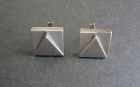 Large Vintage Sterling Silver Lopez Mexico Modernist Cufflinks Eagle 3