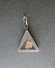 Paul Lobel Sterling and Amber Modernist Pendant Unusual Signed