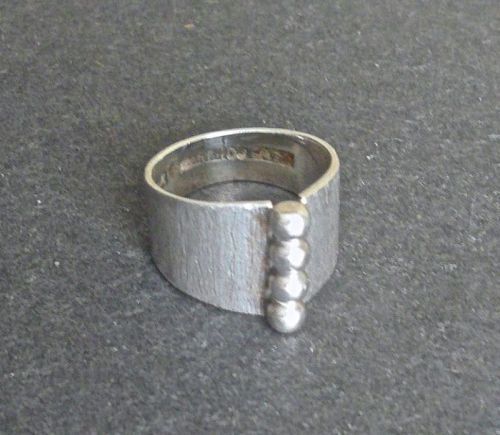 Vintage Modernist Isaac Cohen Sweden Ring Sterling Silver