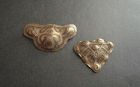 Arts and Crafts Marshall Field Chicago Brooches Acid Etched Brass
