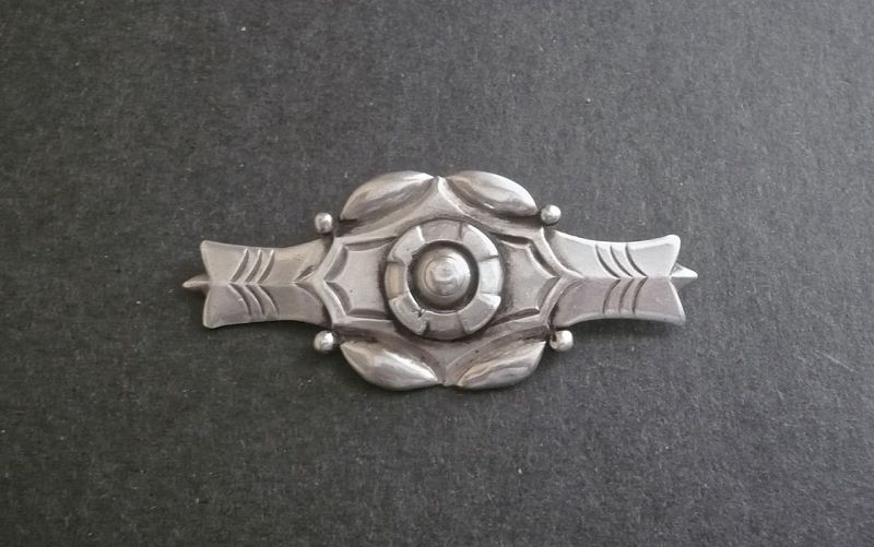 Rare Early William Spratling Sterling  Brooch Taxco Mexico WS Mark