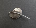 Vintage Henry Steig Modernist Sterling Silver Brooch Stylized Leaf