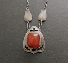 Art Silver Shop Sterling Necklace Carnelian Chicago Arts and Crafts
