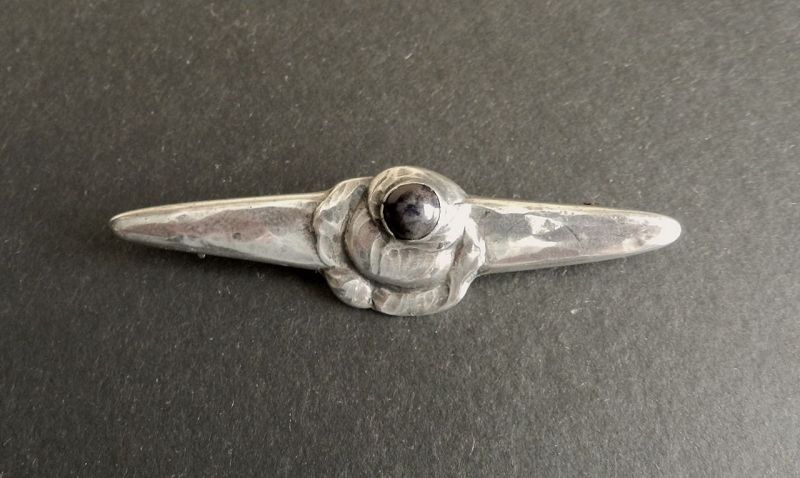 Denmark Evald Nielsen Skonvirke Sterling Brooch Arts and Crafts