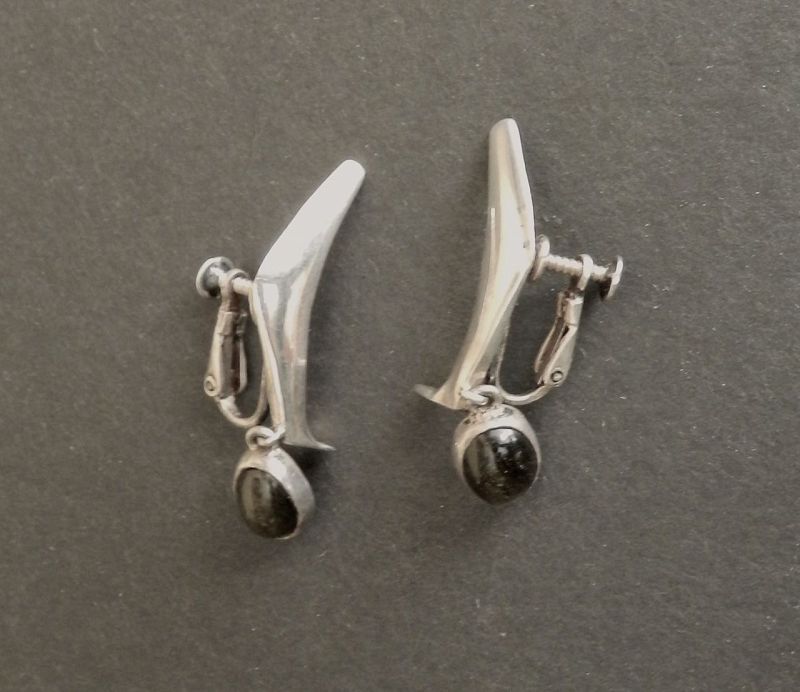 Two Pair SIGI Taxco Modernist Sterling Earrings Eagle 36 Indiv or Both