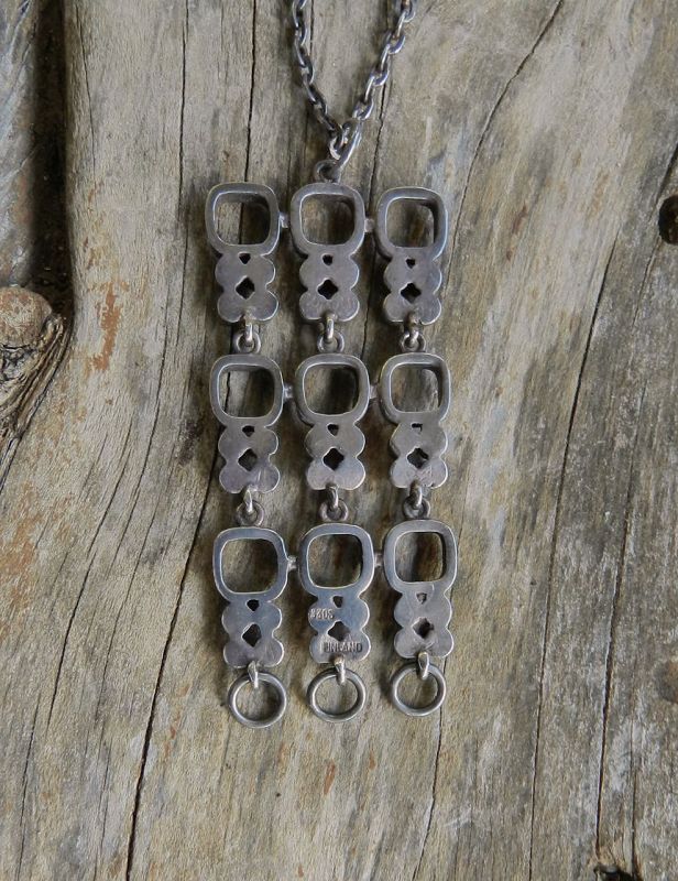 Modernist Jorma Laine Kultateollisuus Ky Finland Sterling Pendant