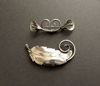 Vintage Sterling Hand Wrought Albino Manca Brooches Pair or Individual