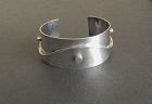 Vintage Nita Lustig Modernist Sterling Hand Wrought Cuff Bracelet MCM