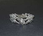 Vintage Sterling Floral Hand Wrought Bracelet Arts & Crafts Kalo Style