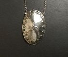 Vintage Albert Kahlbrandt Arts and Crafts Hammered Silver Pendant