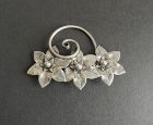 Albino Manca Sterling Brooch Hand Wrought Arts Crafts Design