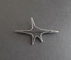 Vintage Ed Wiener Sterling Star Brooch MId Century Modernist Larger