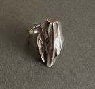 Lapponia Finland Erosion Ring 1975 Sterling SZ 6.5-7 Flame Finish