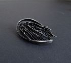 Vintage Modernist John Lewis Sterling Brooch Multiple Wires Signed Pin